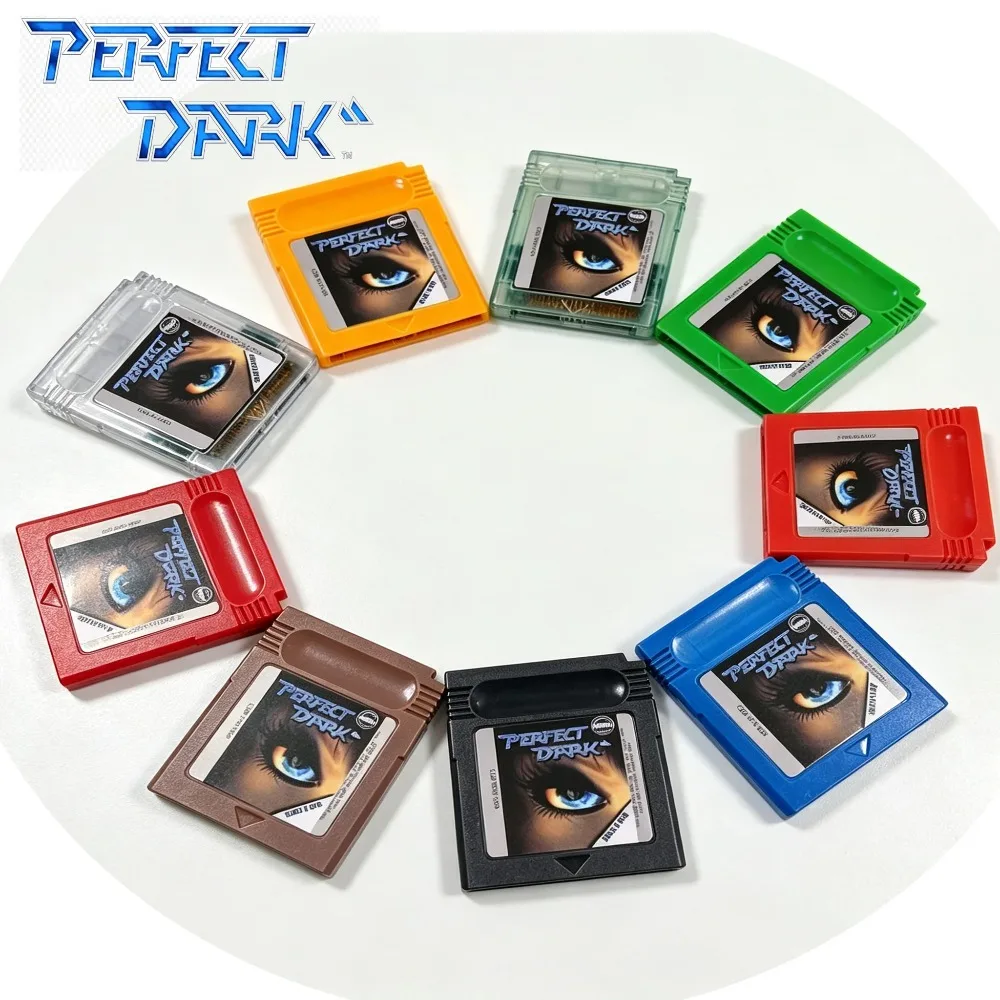 Perfect Dark Retro Game Cartridge Compatible with Game Boy Color GBC GB Multi Color Shell Video Game CardReplacementCollectible