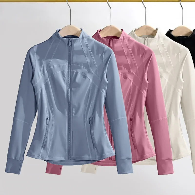 New 2025 Lulu Yoga Top Women's Long Sleeve Quick Dry Fitness Sportswear Outdoor Running Jacket Yoga Shirt Sportswear