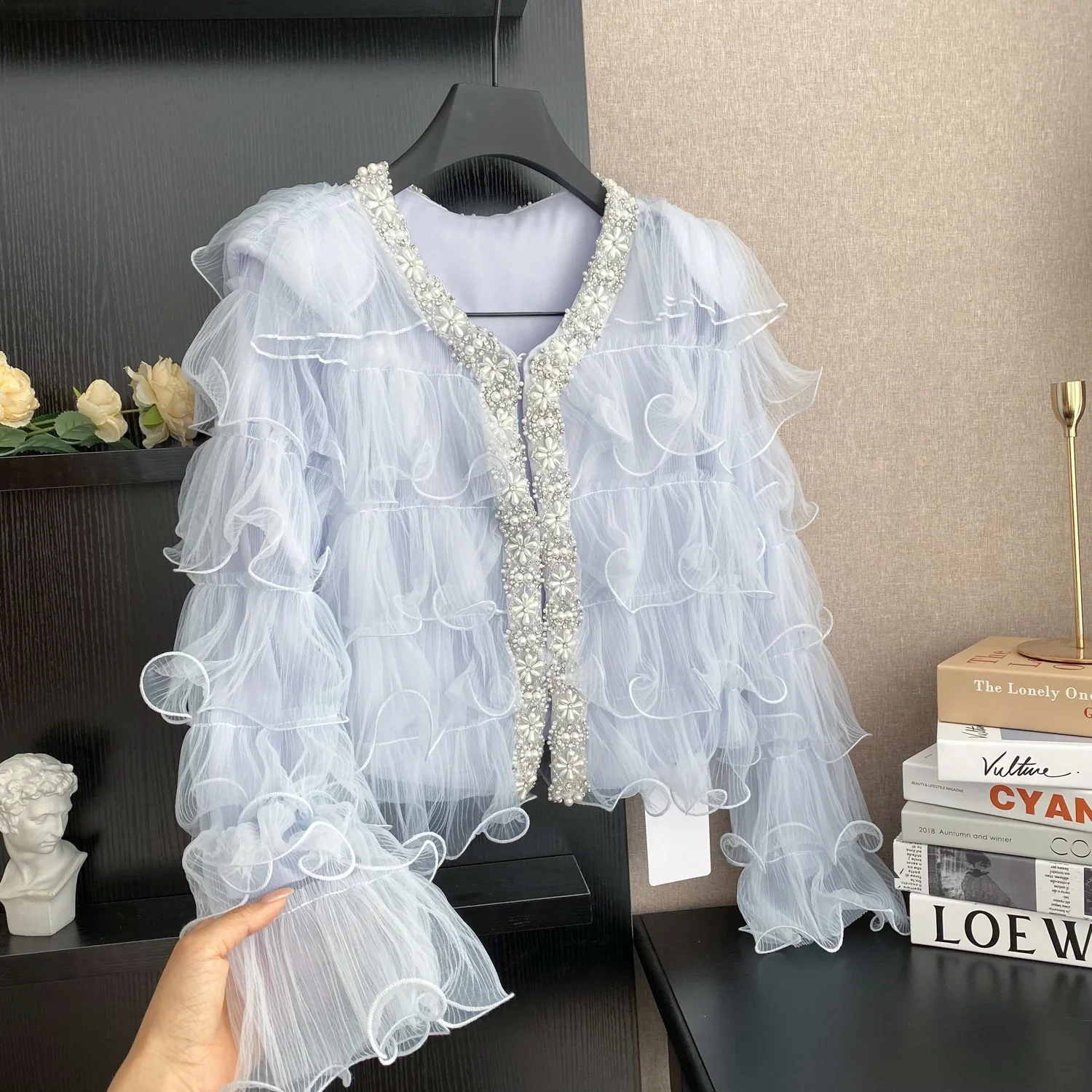 

Vintage V-neck ruffle Long Sleeve Blouse Slim Elegant Korean Fashion Sexy Spring Summer Women Shirt Femme Blusa