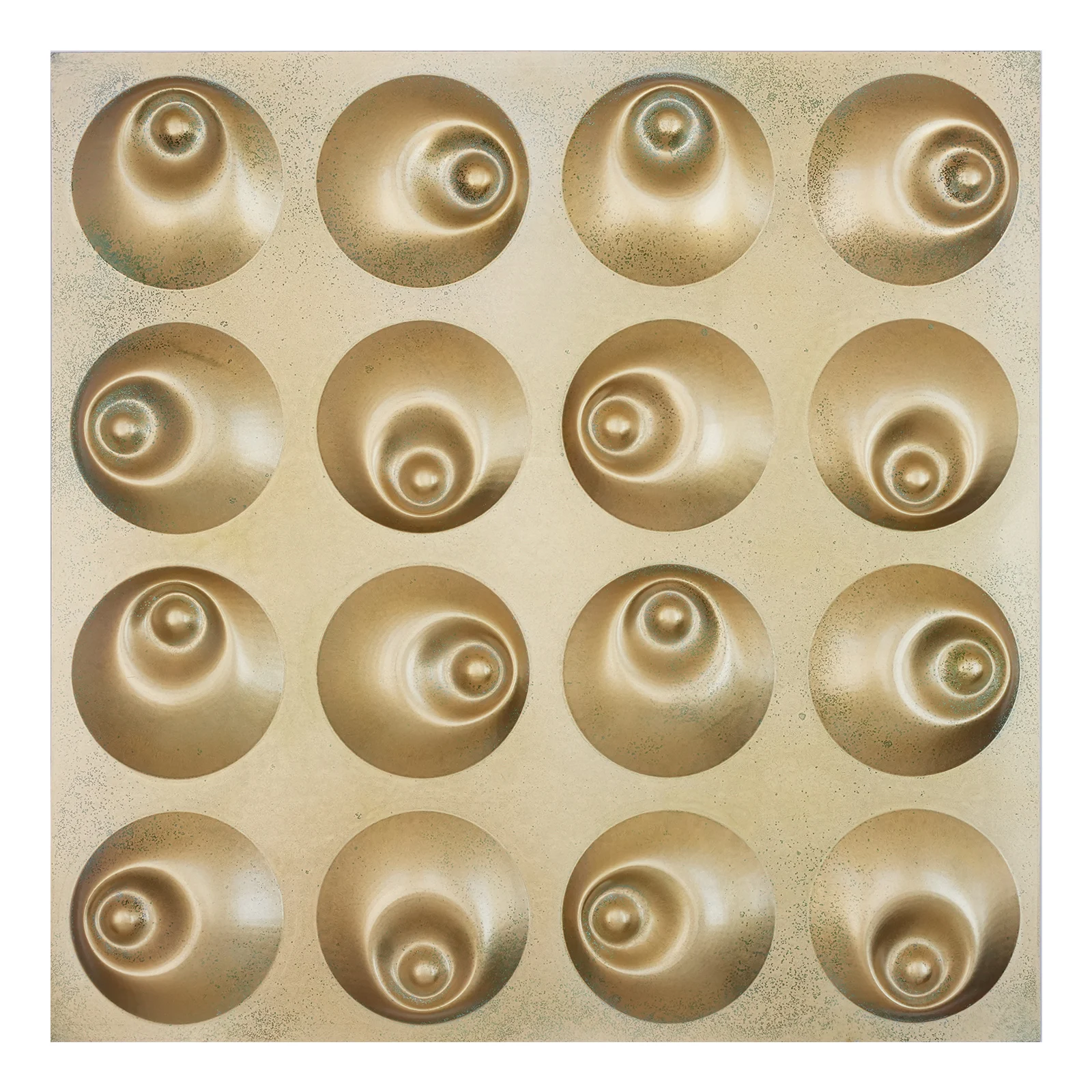 Village style ceiling tiles, 3D embossed wall panels, for Groggery PLM102 Brass verdigris 10pcs