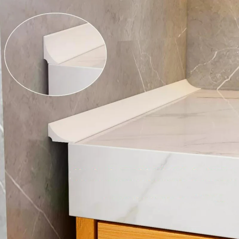 Silicone Water Stopper Strip Bathroom Shower Anti Flood Barrier Self-adhesive Seal Tape for Countertop Gap Wall Corner Protector