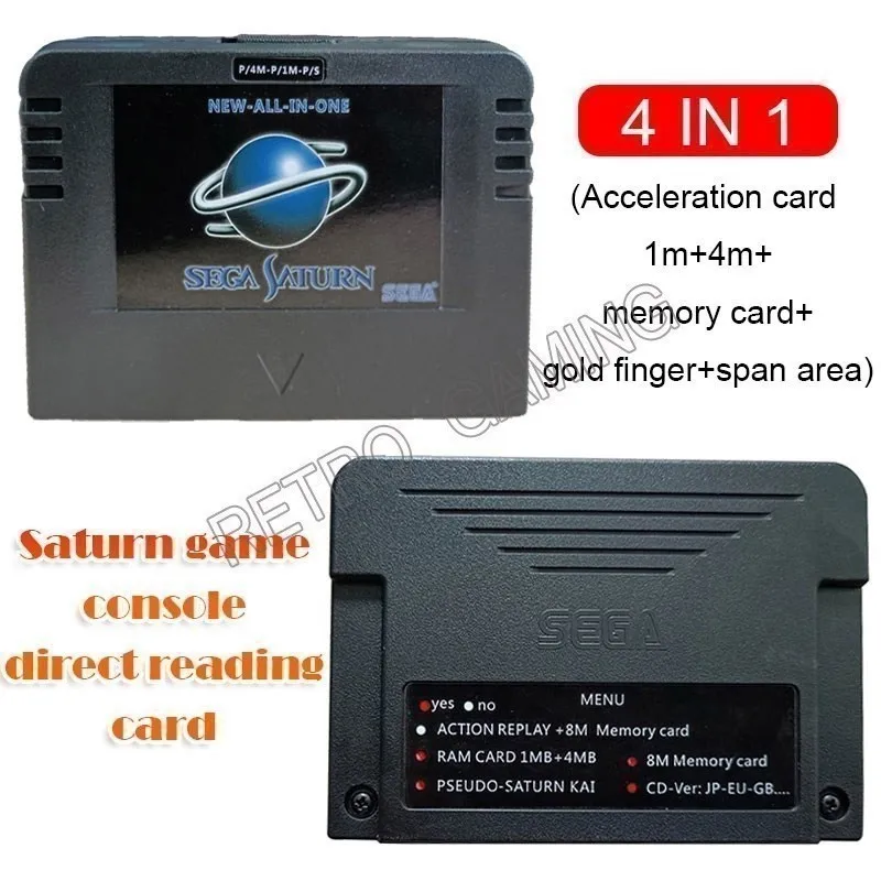 

ALL IN One SS SATURN SD Card Pseudo KAI Games Video Used with Direct Reading 4M Accelerator Function 8MB Memory