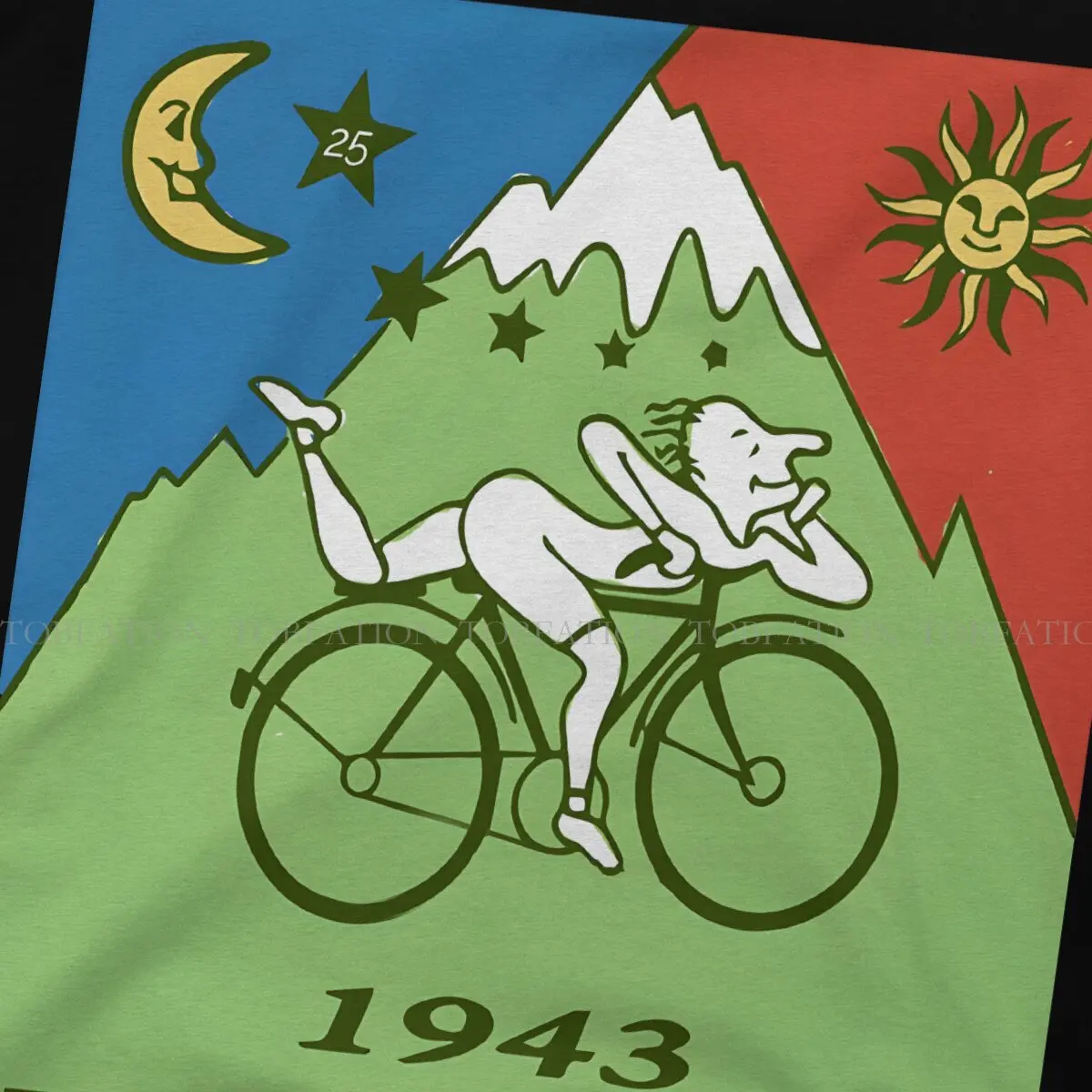 Albert Hofmann Bicycle Day LSD 1943 1943 Vintage Tshirt Homme Men Clothes 4XL 5XL 6XL 100% Cotton T Shirt