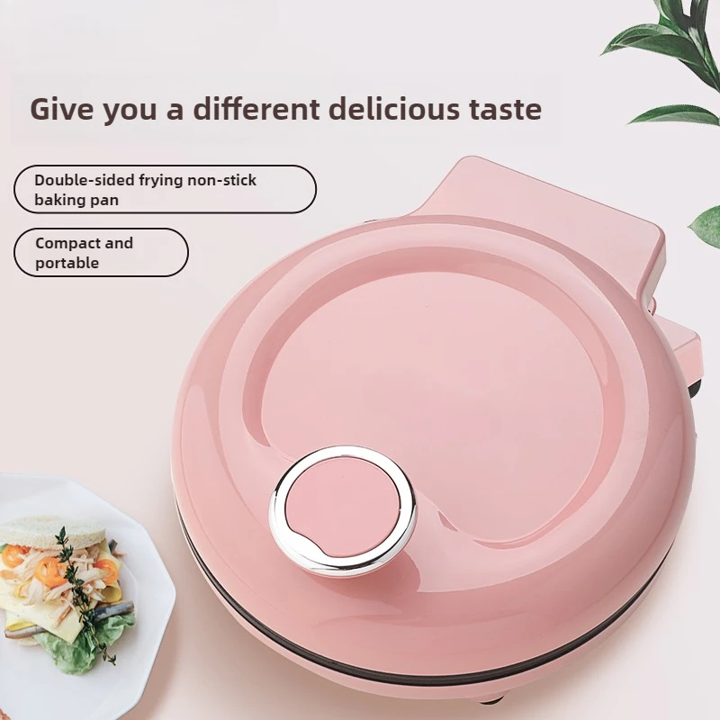 220 فولت المنزلية المزدوجة الجانب التدفئة الكهربائية كريب صانع المنزل مقلاة خبز كهربائية ، 20 سنتيمتر قطر البيتزا صانع كب كيك للإفطار