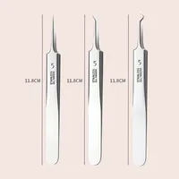 3/5pcs Cell Pimples Blackhead Clip Standard Stainless Steel Tweezers Ultra-fine Blackhead Remover Cleaning Milia Pimple Needle