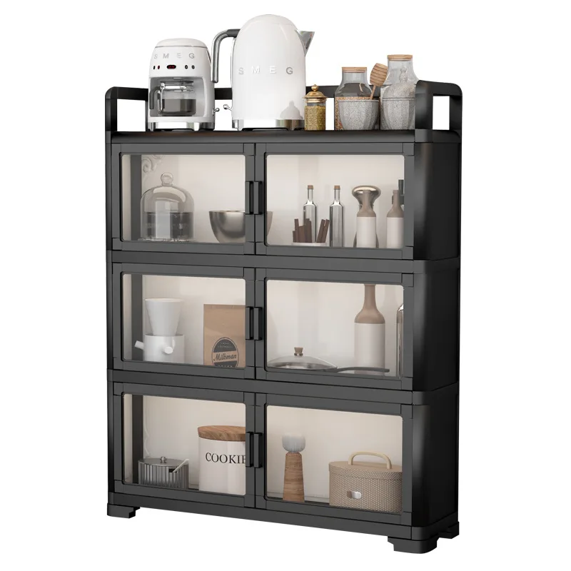 

Сторона из алюминиевого сплава, кухонный шкаф, шкафчик, чайный шкаф, бытовой шкаф, современный простой шкаф для хранения вещей