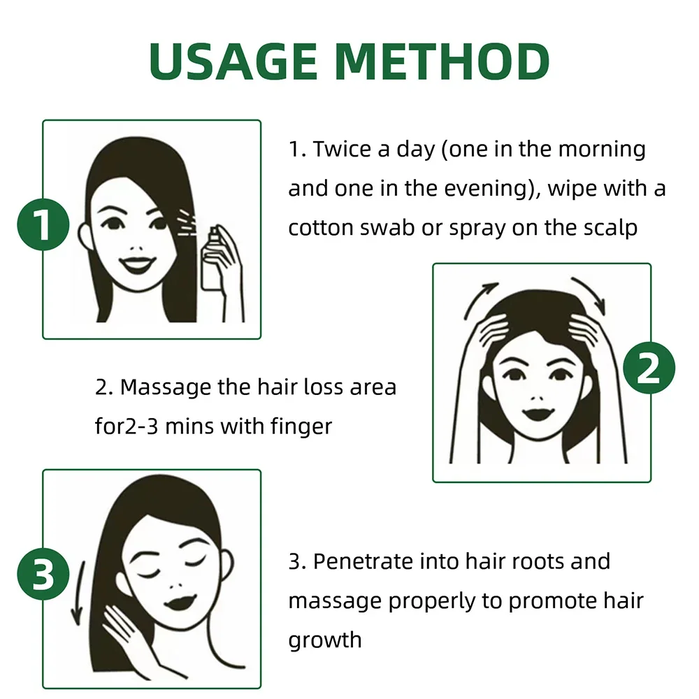 OUHOE Ginseng  Hair Growth Serum Oil With Biotin Essential Liquid Strengthen Hair Root Nourishes Hair Repairing