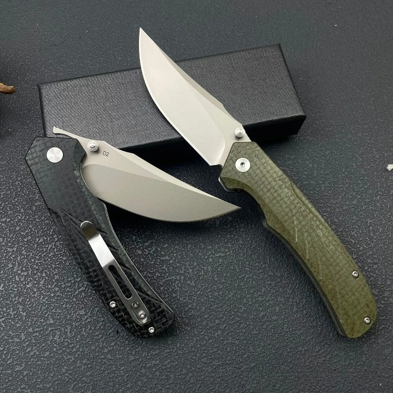 Daily Use Folding Pocket Outdoor Camping Hiking Fishing Survival Knife Hunting D2 Blade Portable Utility Fruit Knives EDC Tools