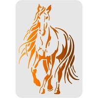 Horse Drawing Painting Stencils Templates 11.6x8.3 inch Plastic Stencils Decoration Rectangle Reusable Stencils for Painting