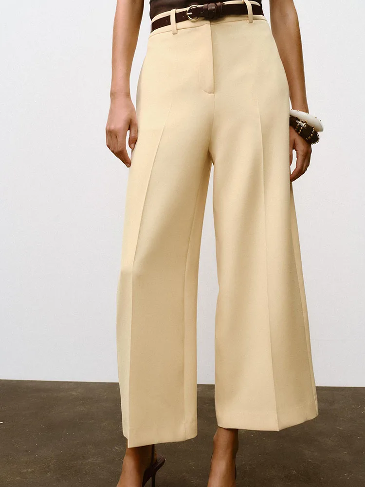 

Осень 2023, новые женские повседневные брюки с высокой талией и широкими штанинами, дизайн с поясом, женская этническая одежда, сценический костюм