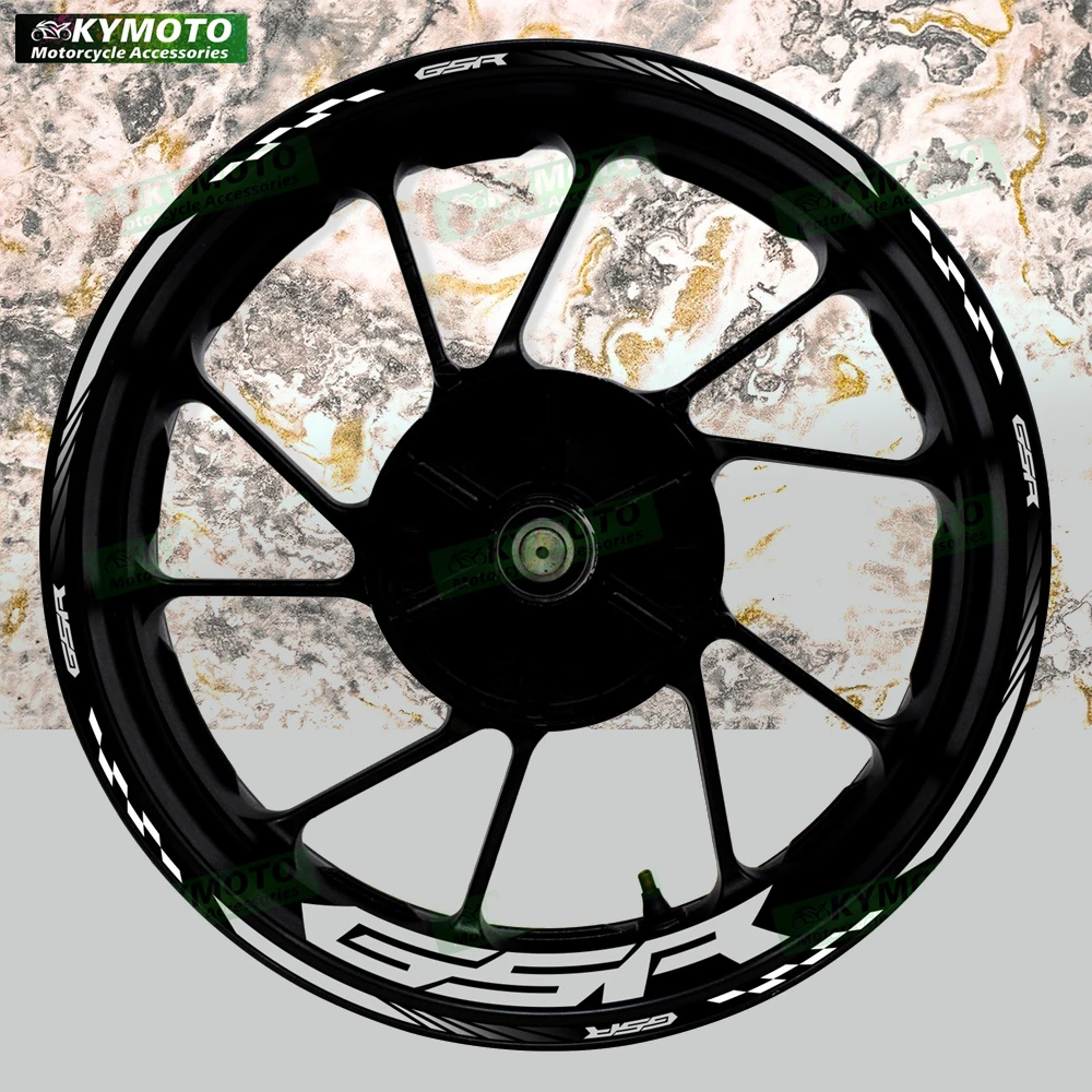 

Аксессуары для мотоциклов GSR, 17-дюймовые наклейки на передние и задние колеса, гоночный обтекатель, ступица колеса, модифицированные светоотражающие полосы, наклейки