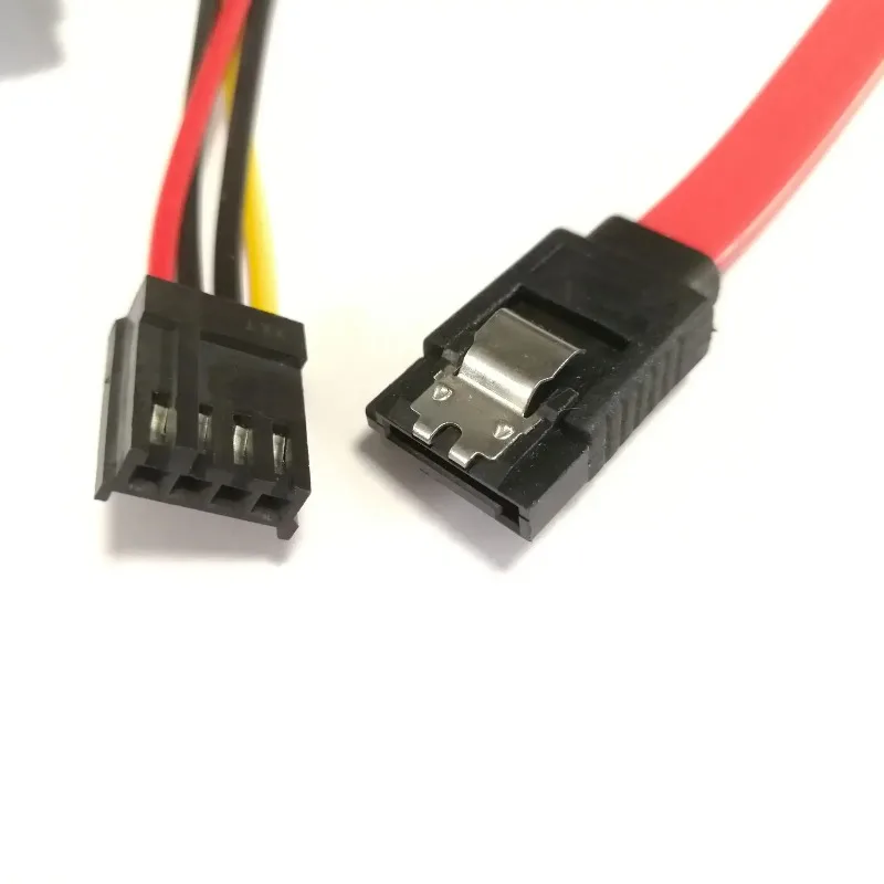 22p 7+15 Pin SATA to 7Pin  DATA + 4Pin female FDD Floppy Power supply cable