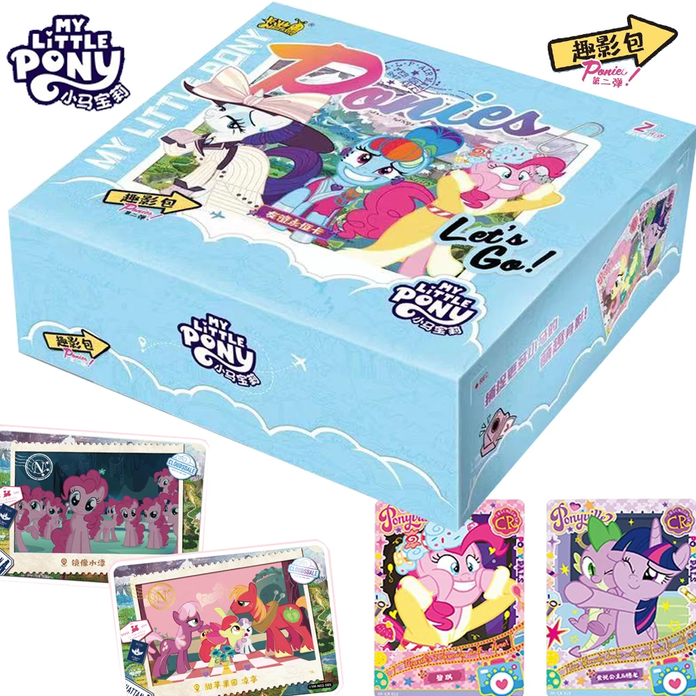 Genuine My Little Pony Collection Cards Animated Characters Pinkie Pie Wonderful Adventure Patrol Map Cards Kids Christmas Gifts