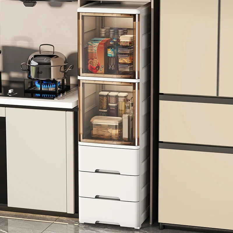 20/25/36cm sandwich storage cabinet drawer type kitchen gap multi-layer bathroom narrow storage cabinet shelf
