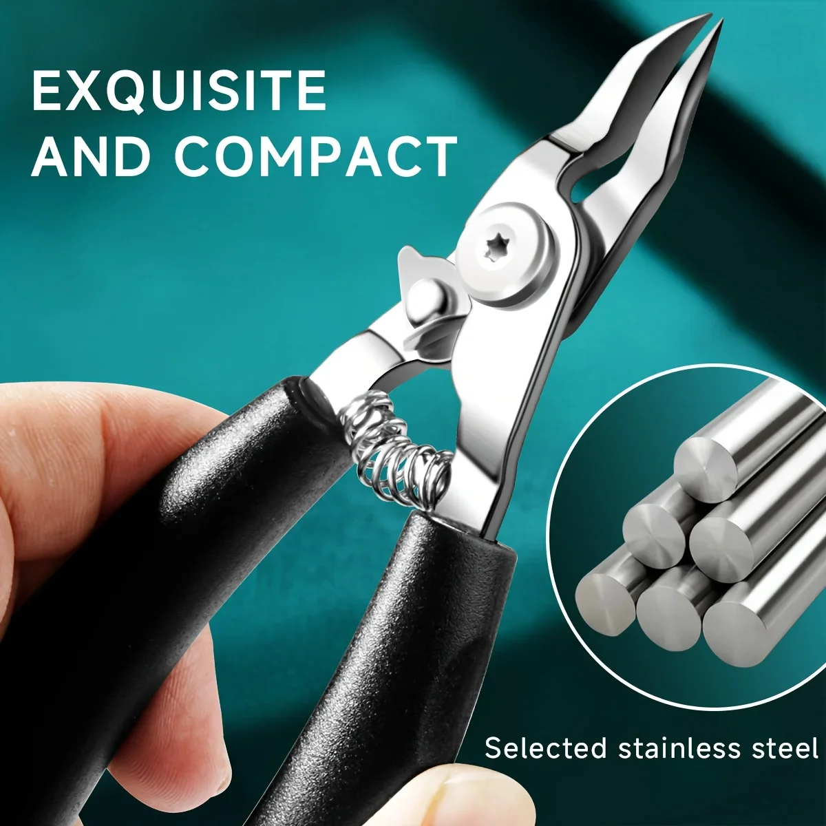 مزيل أظافر ذو طرف مدبب شديد التحمل، مناسب لتقليم أظافر القدم الصلبة/السميكة، تصميم فكي كبير #4