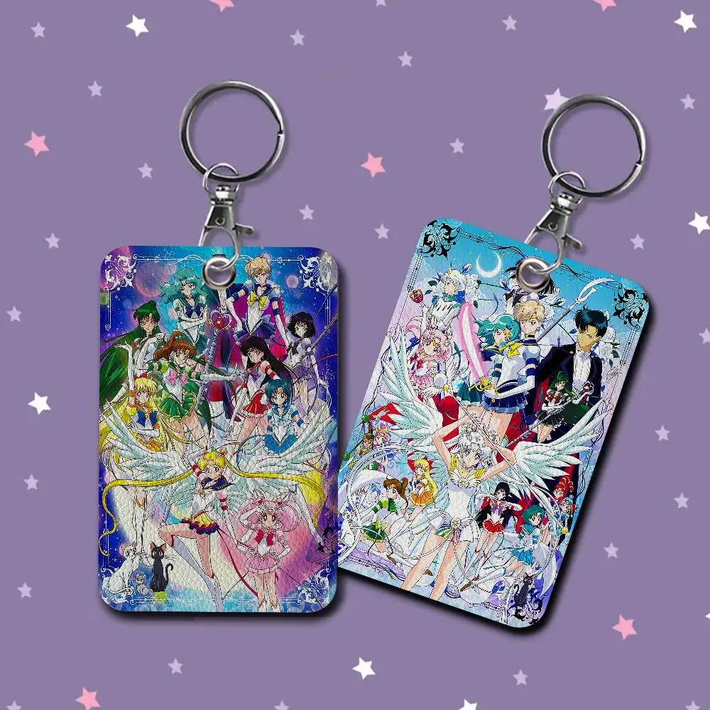 

Аниме-брелок S-Sailor Lovely M-Moon, 1 шт., из искусственной кожи, для карт, ключей, пропусков, ID-карт