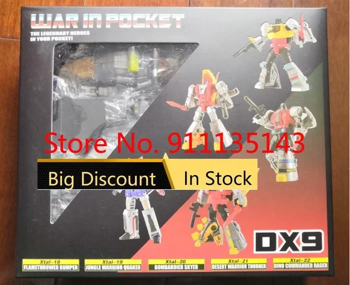 Dx9 War In Pocket Dinobots 5 Pcs  Slag Snarl Sludge Soar Blue In Stock