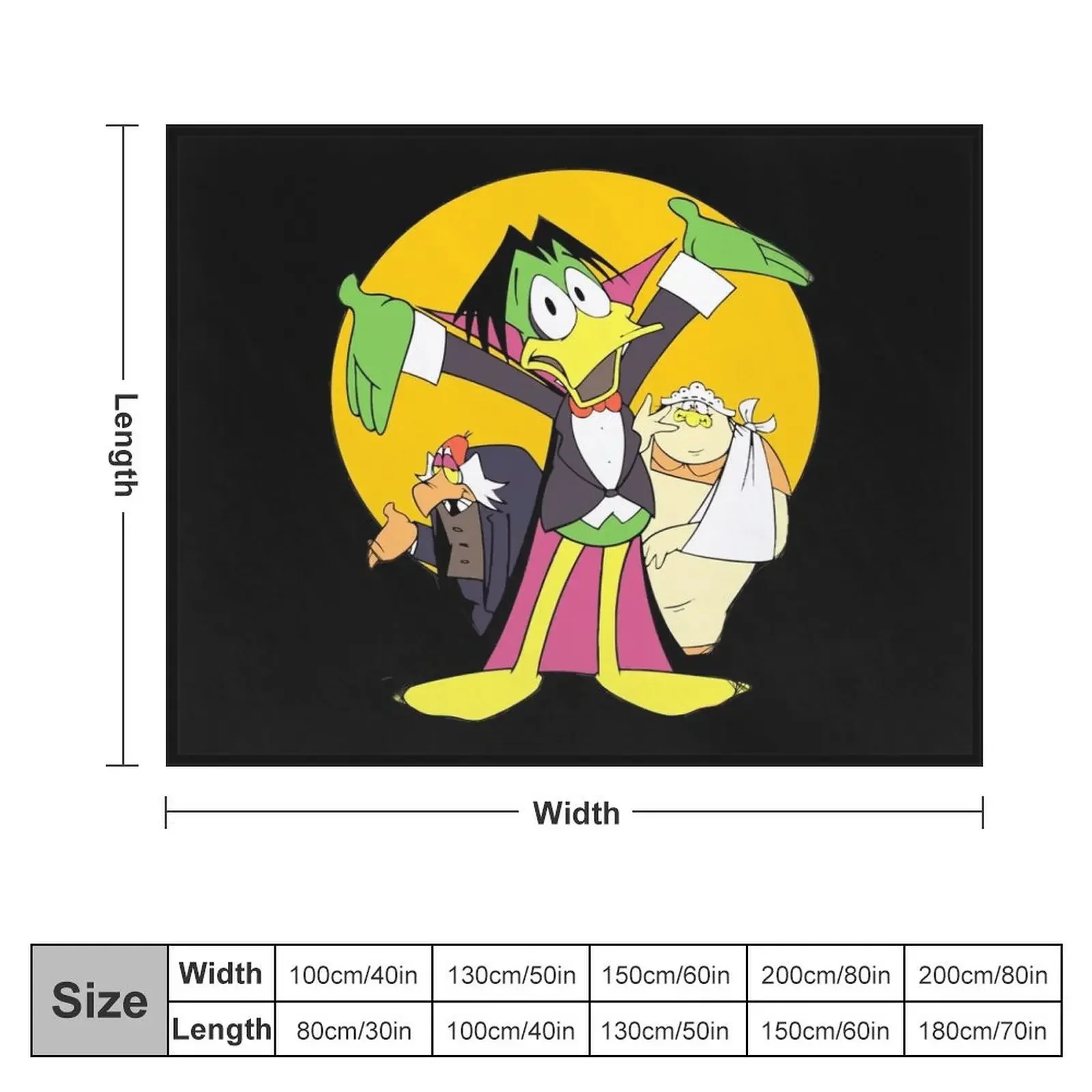 Retro Count Duckula Awesome For Movie Fan Throw Blanket Summer Nap cosplay anime Blankets