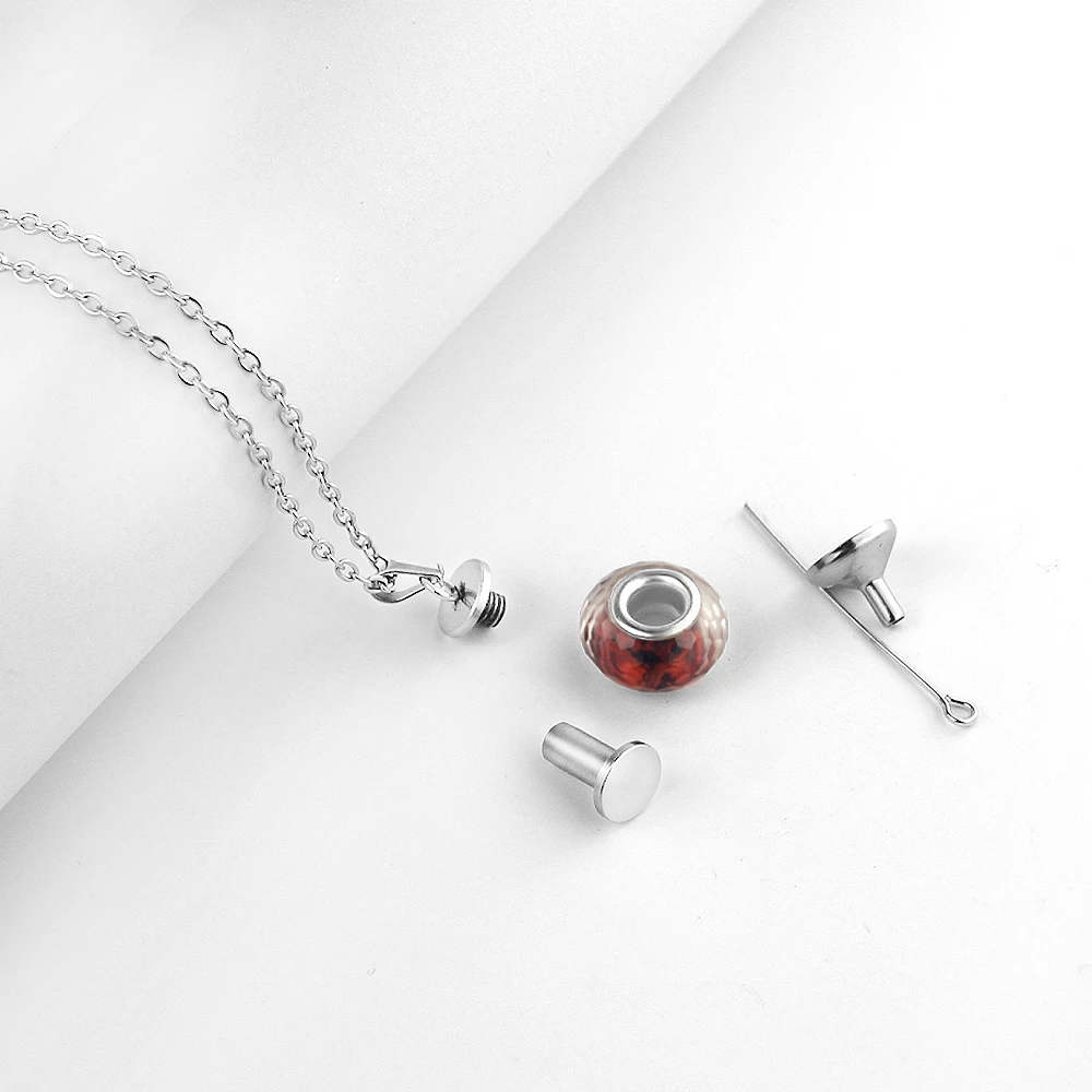 Rose Flower Cremation Urn Necklace for Ashes Stainless Steel Memorial Cremation Jewelry Keepsake Pendant Necklace for Women Girl