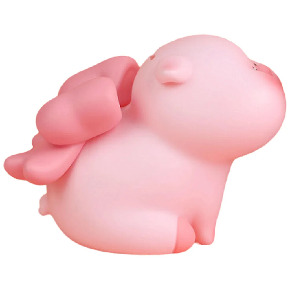 ビニール製貯金箱 かわいい豚の貯金箱 子供用 デスクトップコイン収納ジャー 貯蓄習慣を育む 装飾的な部屋のアクセサリー ギフトアイデア