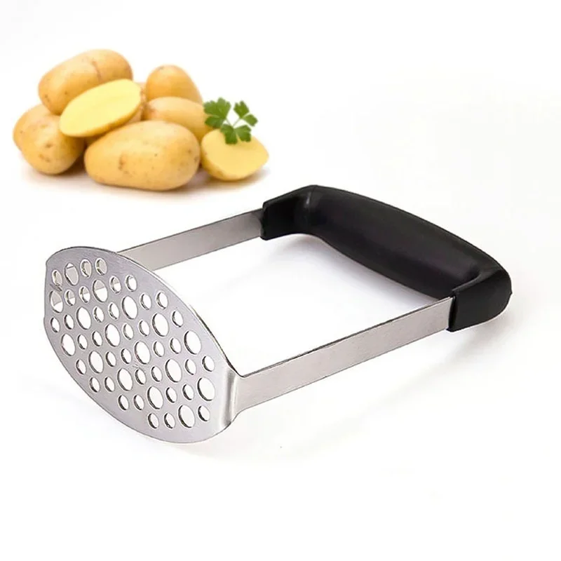 Stainless Steel Potato Pusher Pressed Potato Masher Ricer Puree Fruit Juice Maker Smooth Mashed Potatoes Crusher Kitchen Gadget