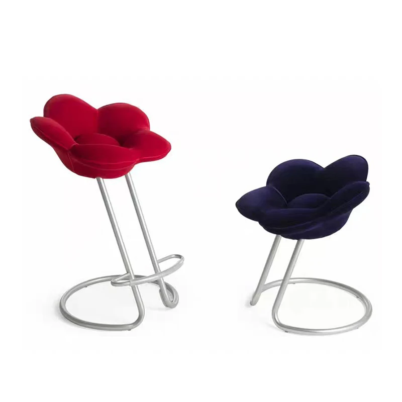 

Modern Hotel Flower Shape Home Decor Furniture Ding Chairs Lounge Living Room Accent Velvet Metal Bar Chair