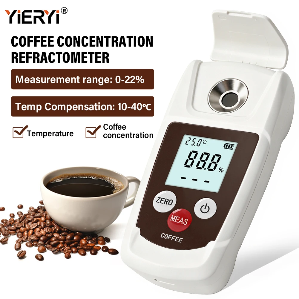 Digital Coffee Refractometer 0-22% TDS Coffee Concentration Detector Coffee Meter For Espresso Barista Brewing Measurement Tool
