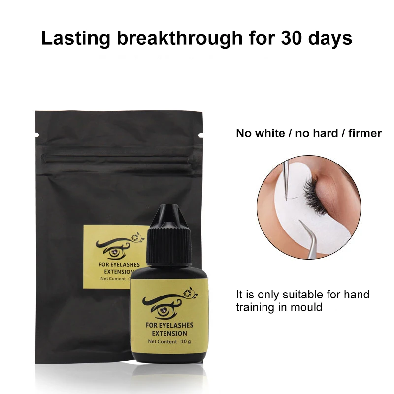 Poderoso Eyelash Extension Glue, Adesivo forte para cílios semi-permanentes, Fast DryPowerful Eyelash Extensions