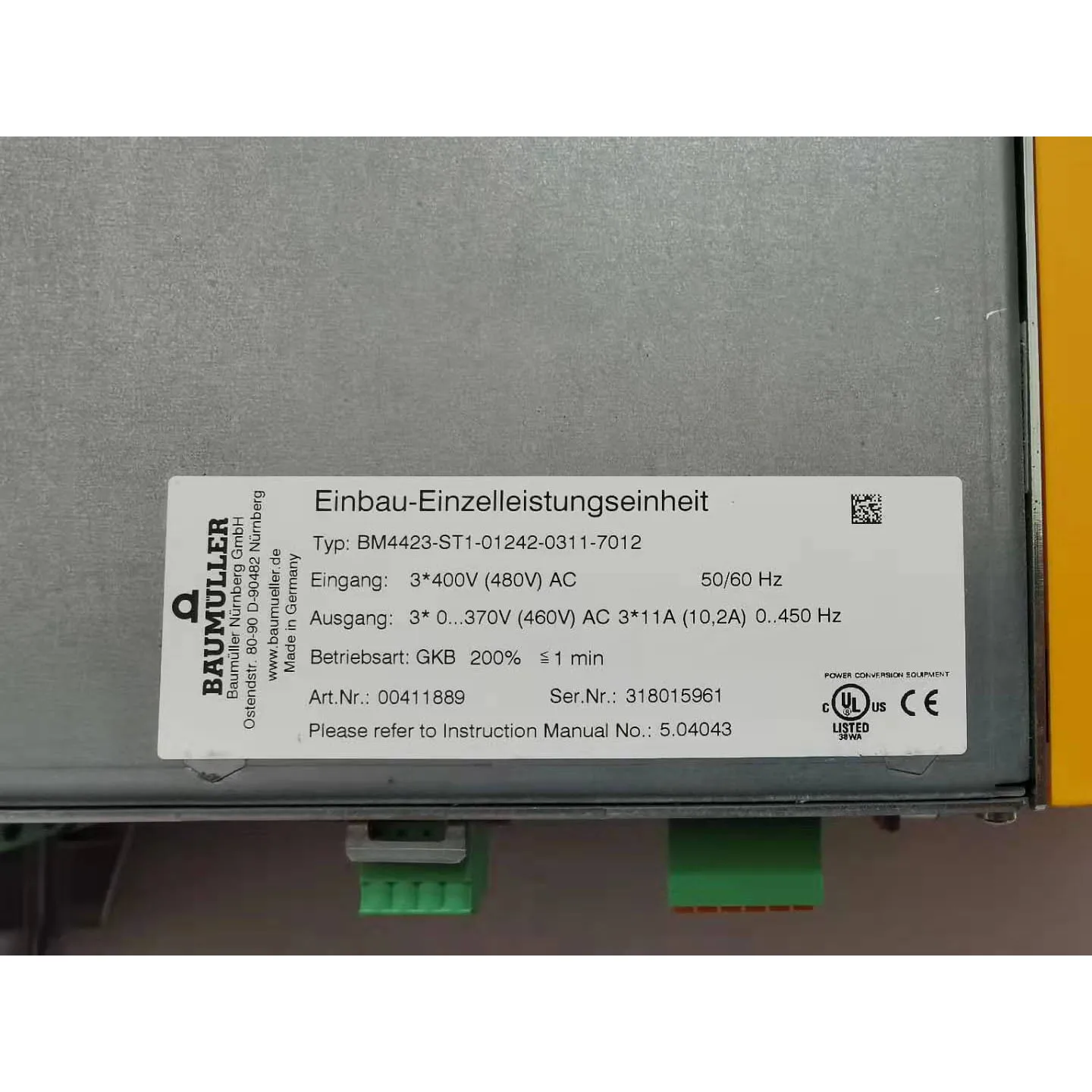 Servomoteur BAUMULLER BM4423-ST1-01242-0311-7012