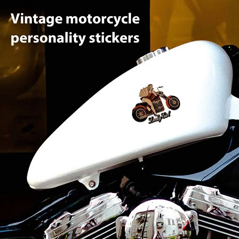 Calcomanías de sombrero de motocicleta, pegatinas automotrices, calcomanías de coche de mujer Sexy, pegatinas divertidas para coche, pegatinas de Motocross