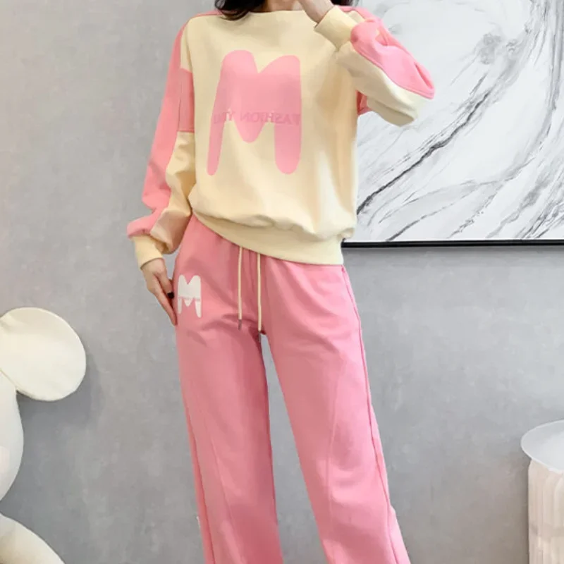 Women\'s Pants Two Piece Set Fashion Autumn Winter Ladies Trouser Casual Elegant Clothing Trend 2024 Y2k Streetwear Korea Stylish