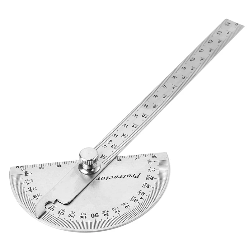 15cm 180 Degree Adjustable Protractor multifunction stainless steel angle ruler