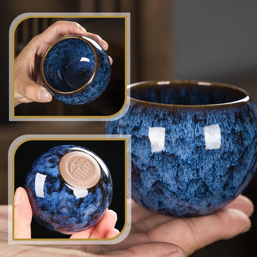 

Retro Style Ceramic Tea Cup Healthy Odorless Reusable Smooth Touch Home Supplies Kung Fu Tea Container Entertaining Guests