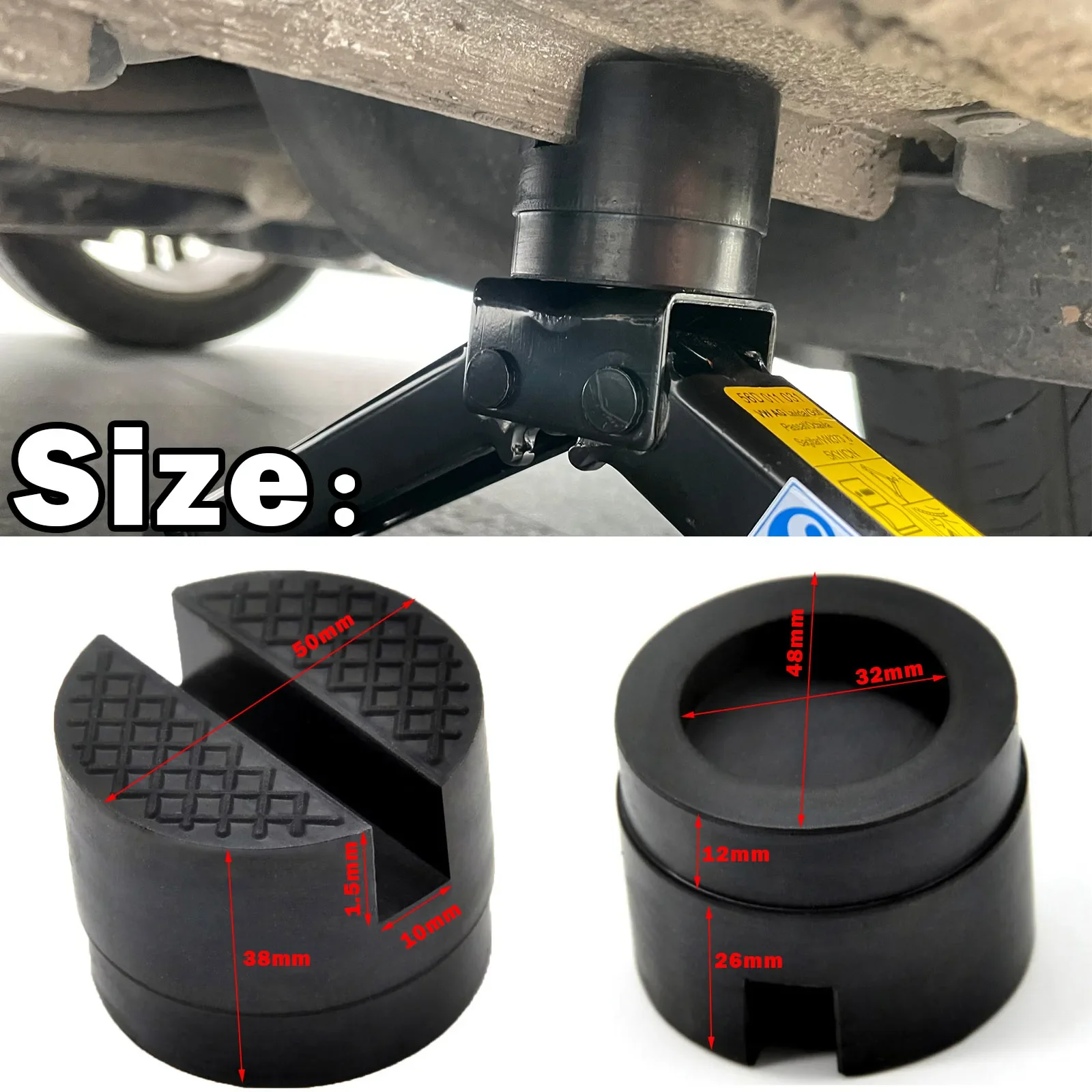 

Universal Car Lift Jack Stand Rubber Pads Floor Slotted Car Jack Rubber Pad Frame Protector Adapter Jacking Tool