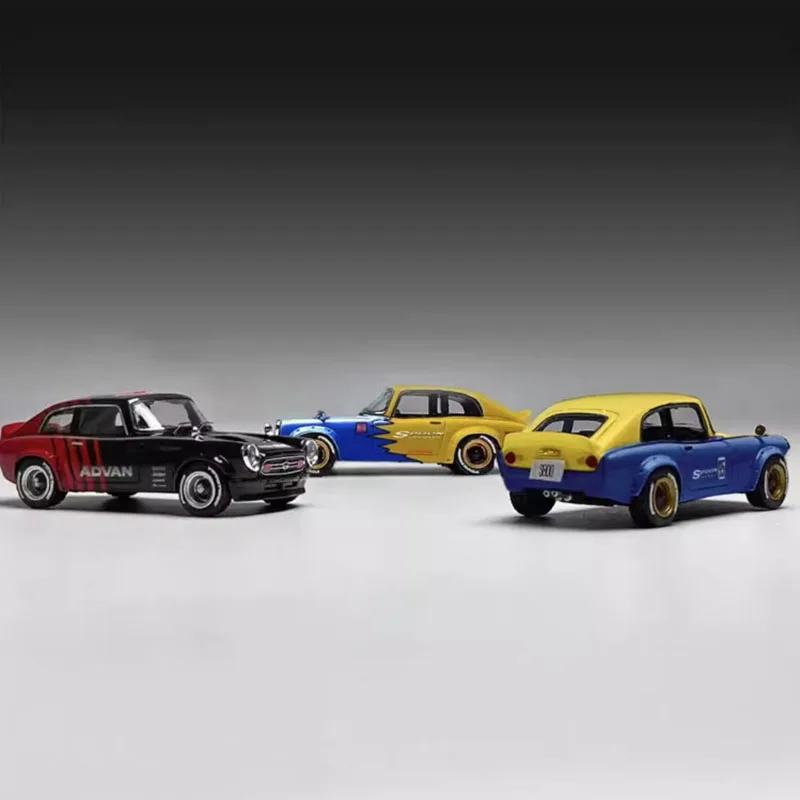 Mortal 1:64 Scale Honda S800 Painting Model Car Alloy Diecast Classics Adult Souvenir Gift Static Display