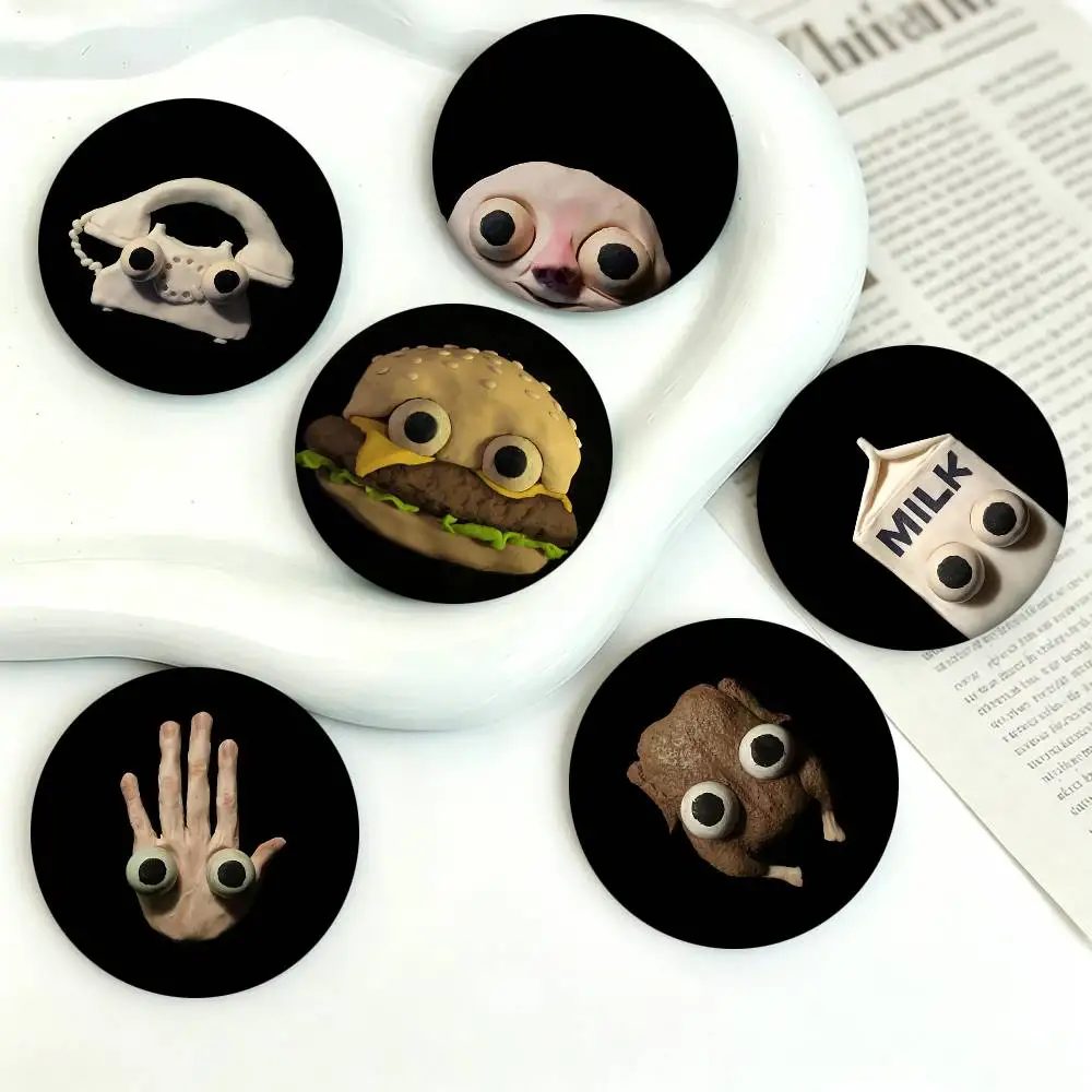 1pc Jack Stauber Album Cartoon Style Badge Brooches On Backpack Decoration Round Enamel Pins For Accessorys
