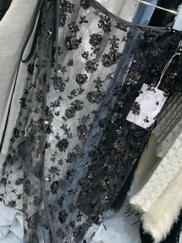 Estate Vedere Attraverso Dolce Fata Glitter Gonne da Donna Harajuku Pizzo Split Gonna Fasciatura Vintage Y2k Estetica Casual Mujer Falda