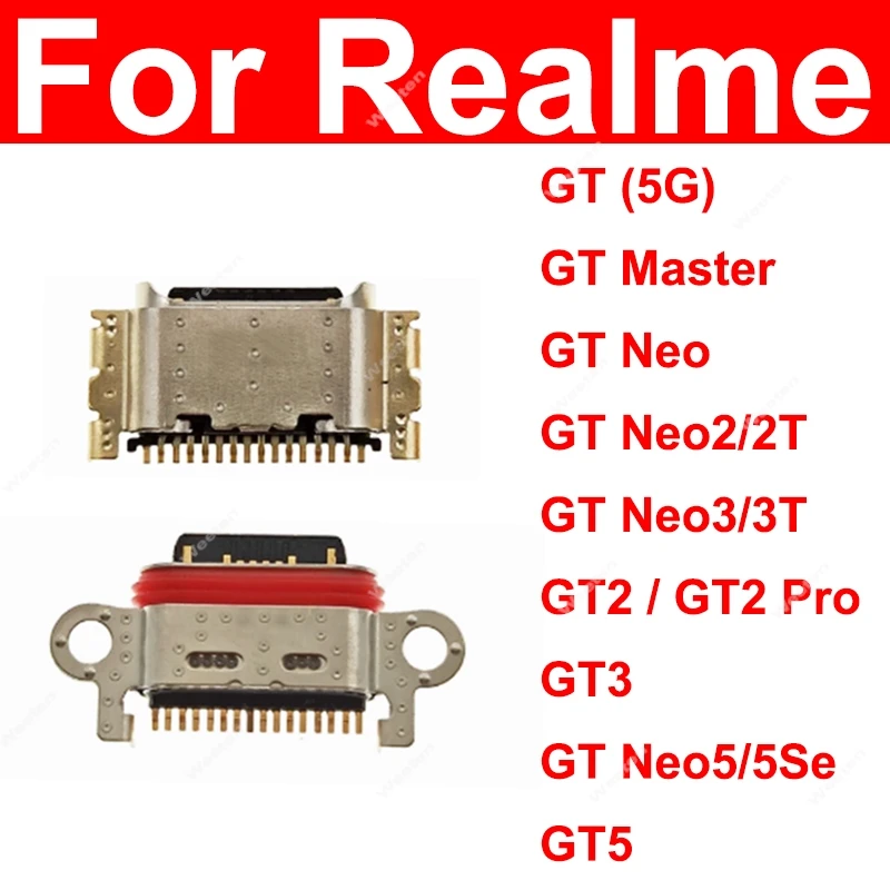 USB Charger Dock For Realme GT 2 3 5 Pro GT Neo 2 3 5 2T 3T 5Se 5G Small USB Charging Jack Connector Port Parts