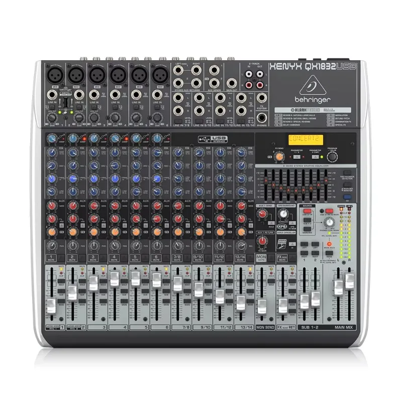 

Behringer Xenyx X1832USB USB Analog Mixer 18 Inputs, Built-In Sound Card for Music Production & Live Stage