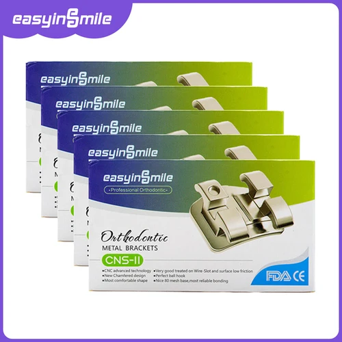 Imagen 1 del producto 5 paquetes de Material Dental Easyinsmile para soporte Oruru de Metal Mini soportes de Metal Roth / MBT 345 022 de alta calidad