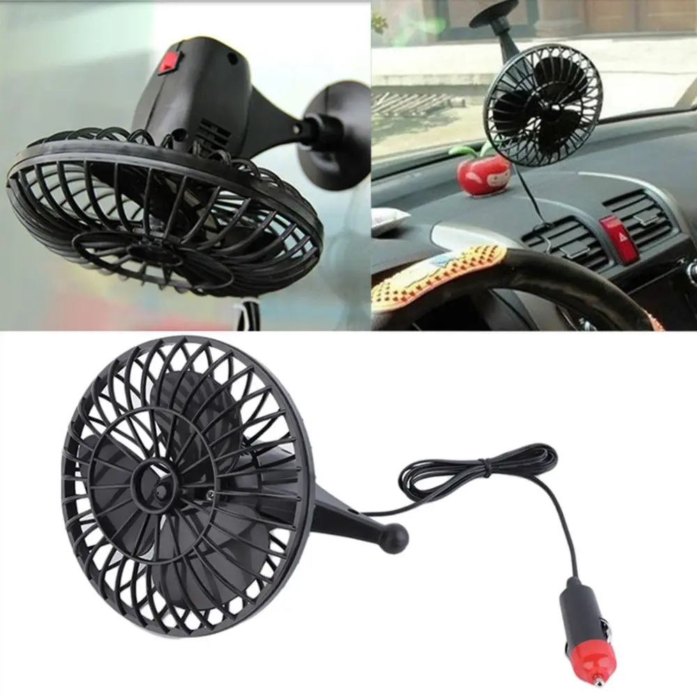 1 PCS Portable 4 Inch Mini Car Fans High Quality Auto Air Conditioner Durable 12V Cooling Suction Cup Fan