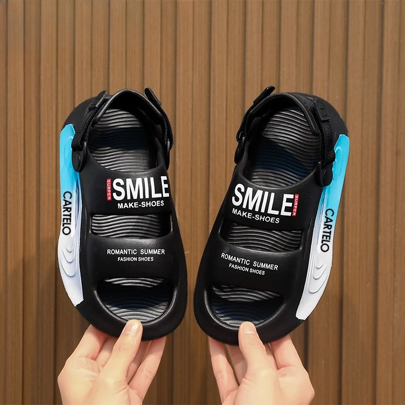 Summer Solid Boys Girls Slippers Comfortable Outdoor Soft Bottom Kids Slippers Toddler Shoes EVA Casual Beach Shoes for Children