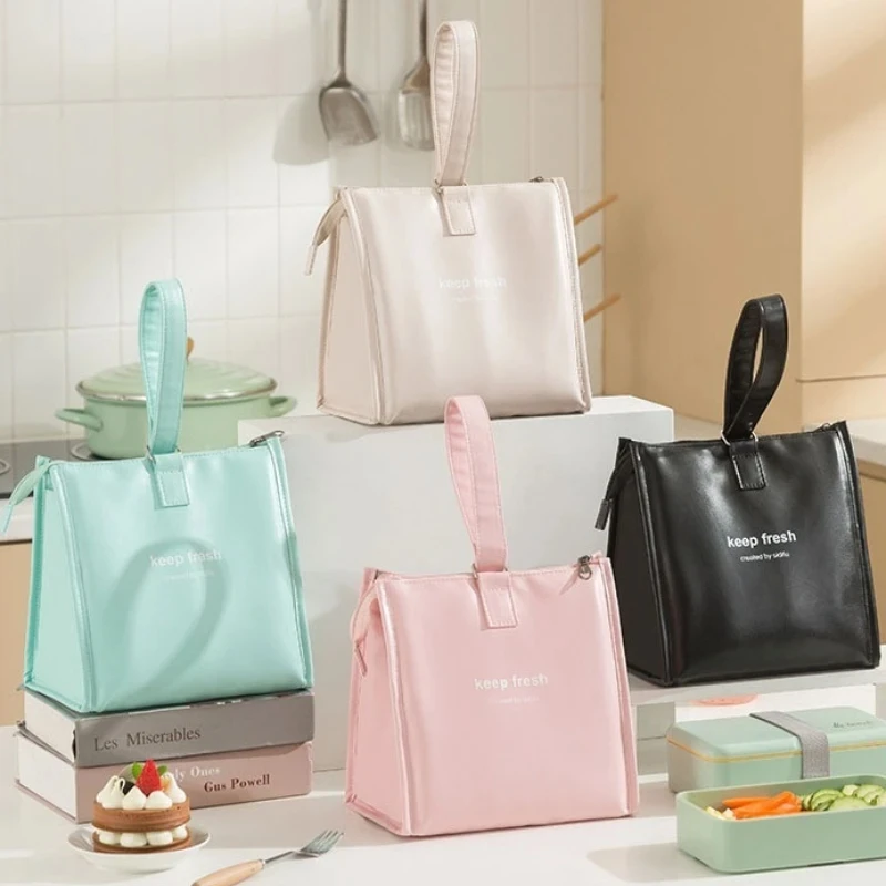 Borsa per il pranzo con tracolla Borsa termica per donna Borsa per alimenti portatile per lavoro Borsa termica per pranzo per studenti Borsa per