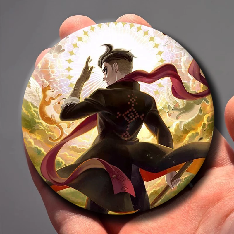 Danganronpa Gundham Tanaka Badges Anime Game Character Lapel Pin Round Brooch for Backpack Collar