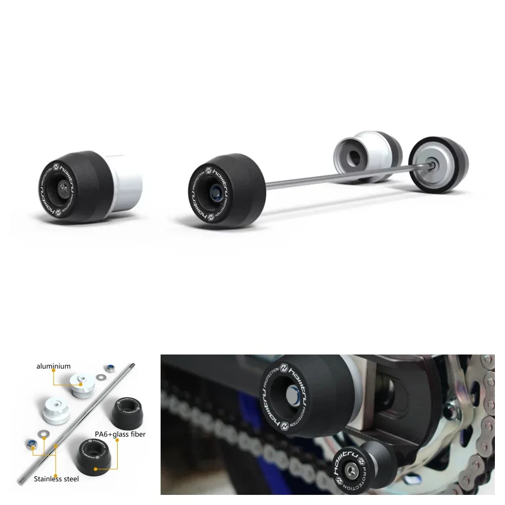 

For Kawasaki ZX-4R ZX-4RR 2023 2024 2025 Front Rear Axle Fork Crash Slider Motorcycle Wheel Hub Anti-Collision Block