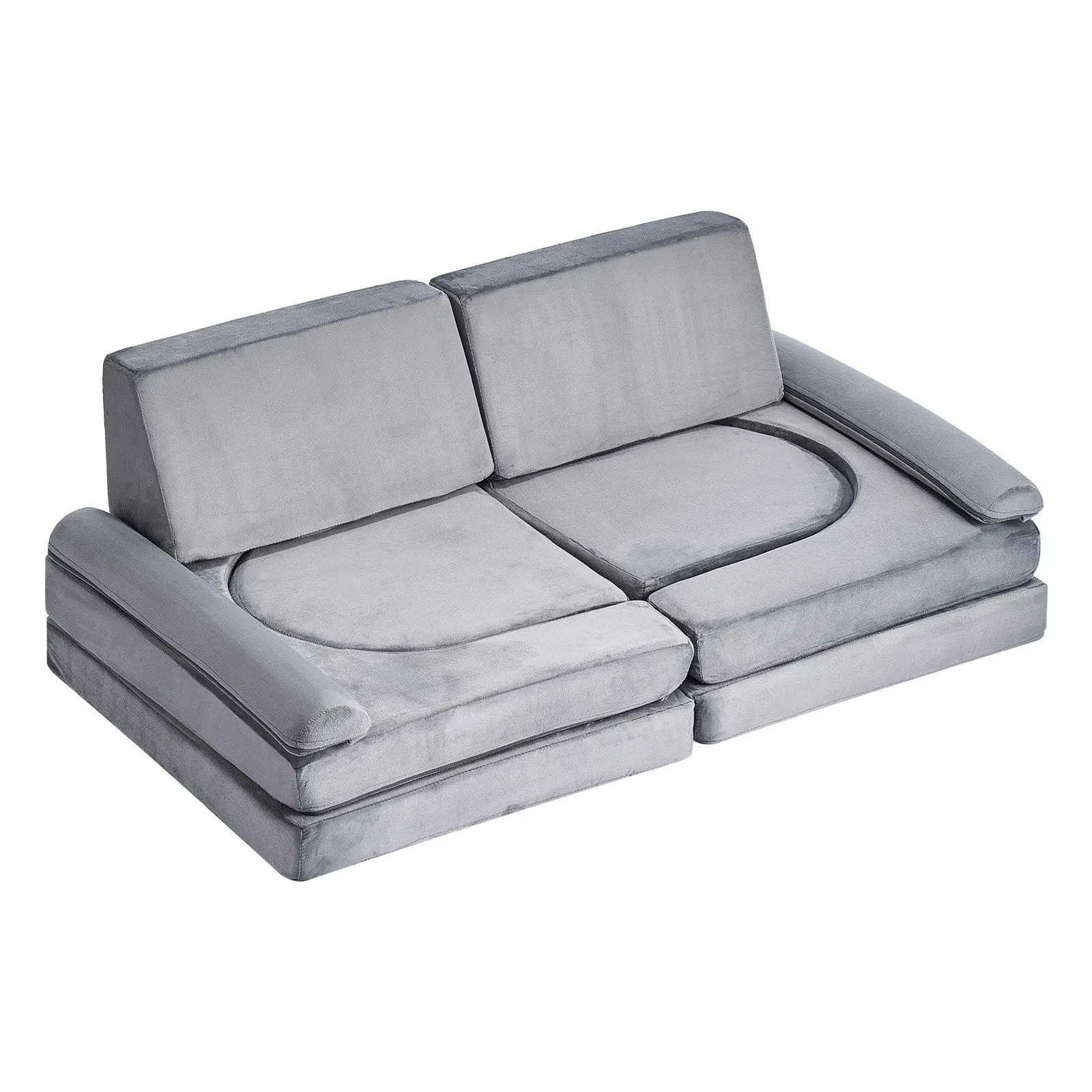 10個のモジュール式キッズプレイカウチ、変形可能な幼児用ソファ、28Dスポンジと洗えるカバー付き、プレイルーム用DIYクリエイティブコンビネーション