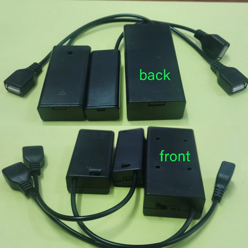 1 قطعة USB واجهة الطاقة USB علبة شحن مباشر المحمولة AA شاحن بطارية حامل الصندوق 2/3/4/6/8 أقسام مع غطاء ومفتاح #5