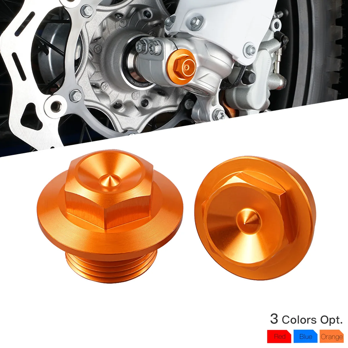 NICECNC KTM 125 250 300 350 400 450 500 EXC EXCF XC XCF SX SXF XCW TPI シックスデイズ 2016-2023 M20x1.5 フロントアクスルナットスクリューボルト