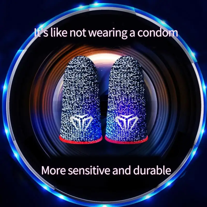 Gants anti-transpiration pour jeu mobile, anti-ald, écran tactile, manchon respirant, couverture du bout des doigts pour les joueurs, 2 pièces