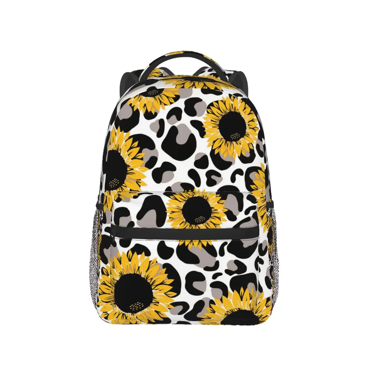 

Leopard Sunflower Pattern Backpack Hot Sale Daypack Large Capacity Boys Girls BookBag School Bag Shoulder Bags for Men Women